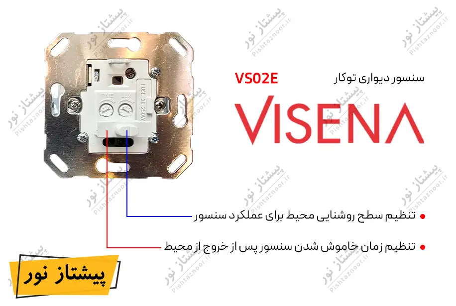 سنسور دیواری توکار مدل VS02E ویسنا